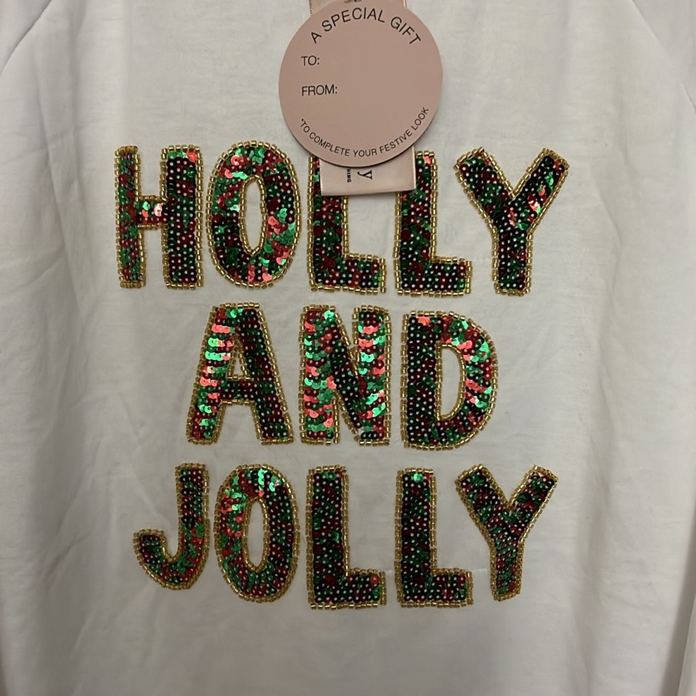 Philosophy L holiday top nwt sweatshirt holly and jolly - Picture 2 of 3